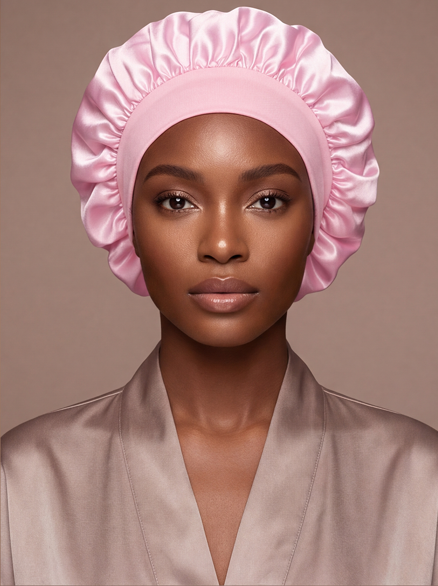 Pink Satin Bonnet