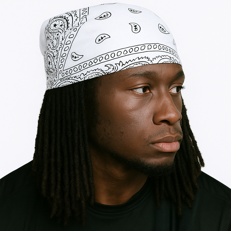 White Paisley Bandana