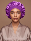Purple Satin Bonnet