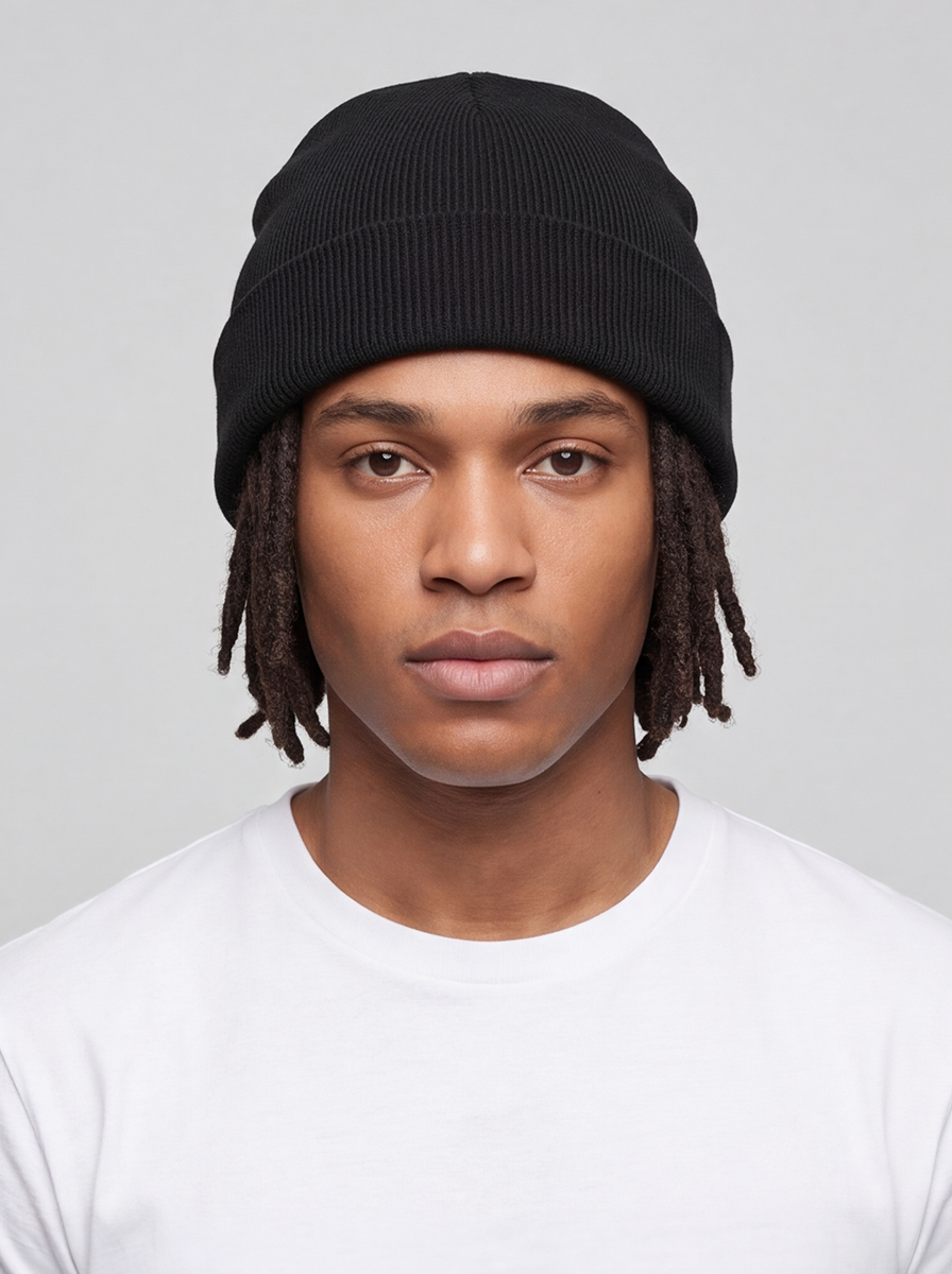 Black Satin Lined Beanie