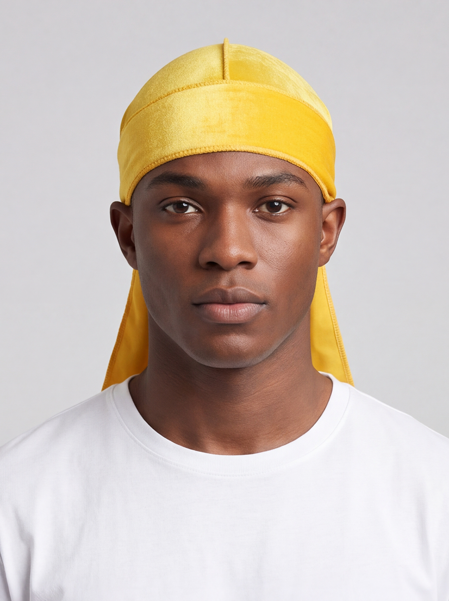Yellow Velvet Durag
