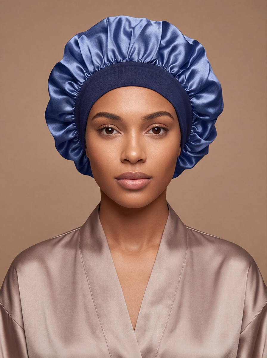 Blue Silky Bonnet