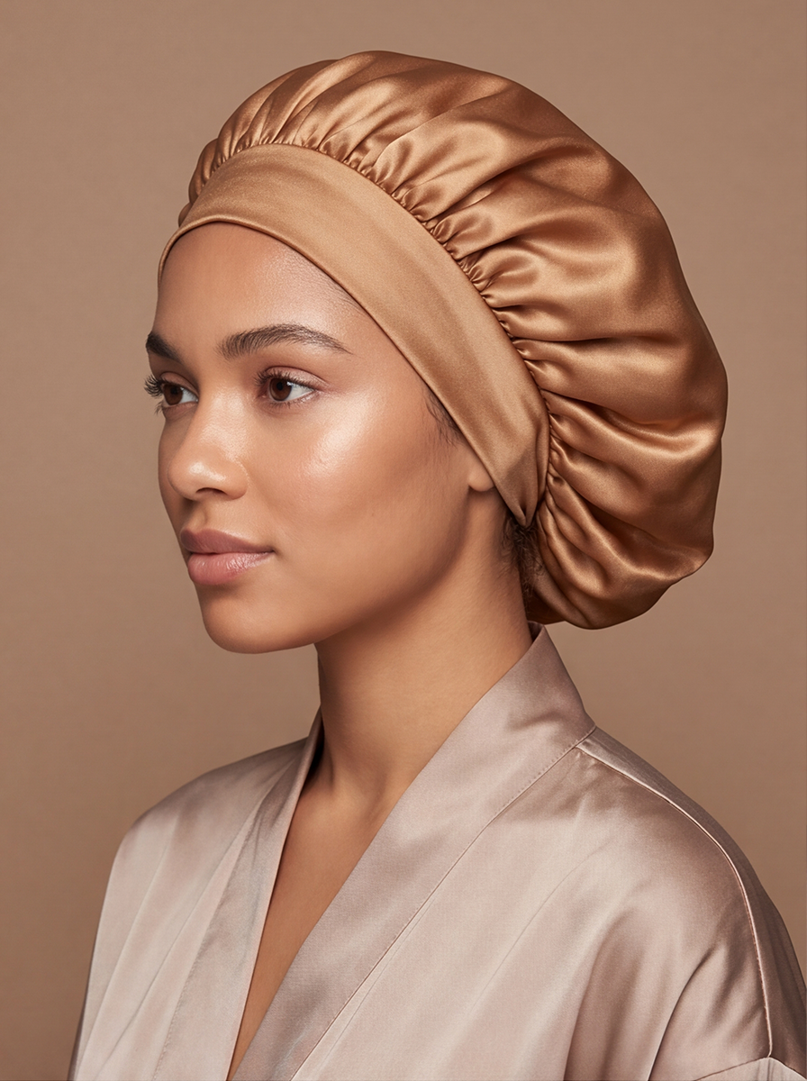 Gold Satin Bonnet