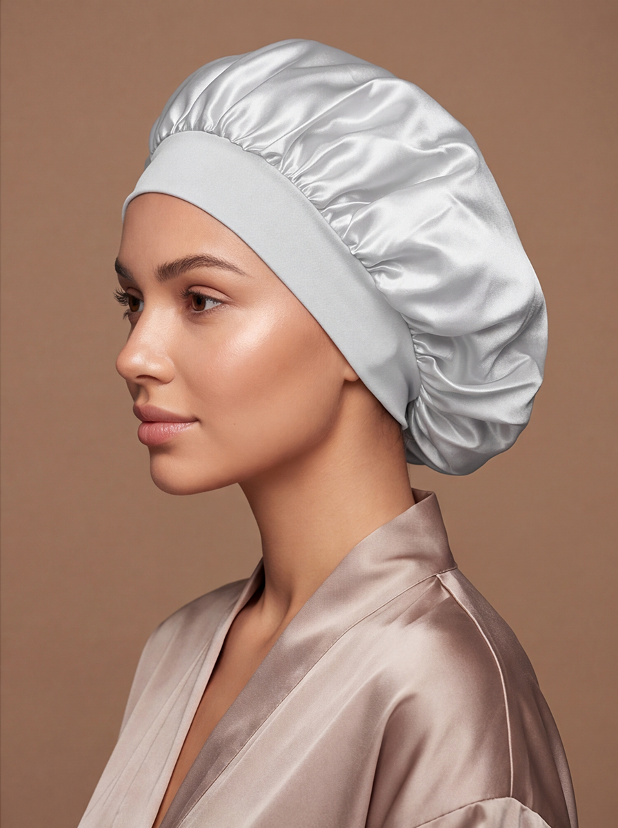White Silky Bonnet