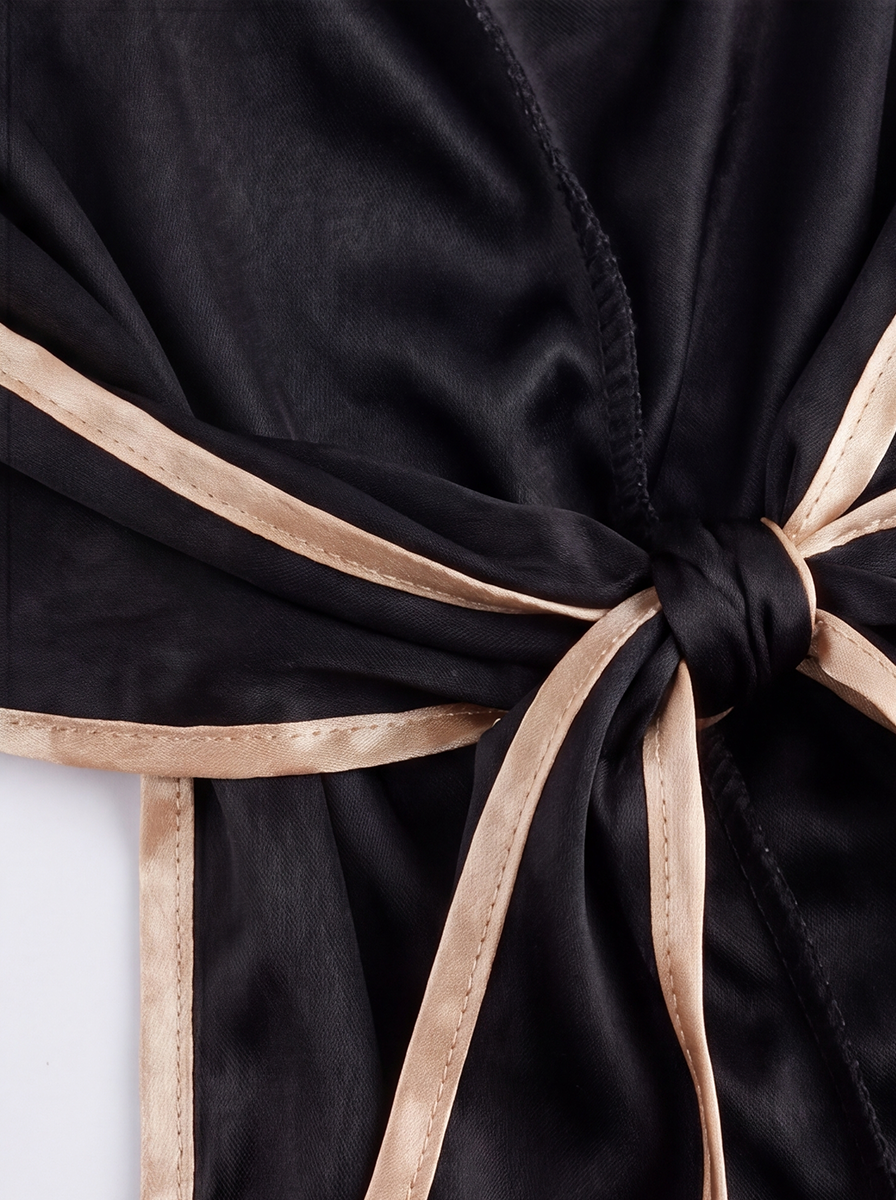 Black & Gold Satin Durag
