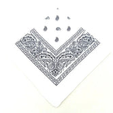 White Paisley Bandana